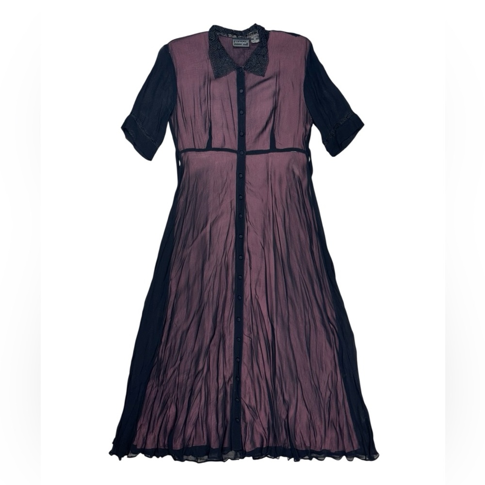 Wednesday Addams Dress Vintage Goth Dress Medium Halloween Vampire